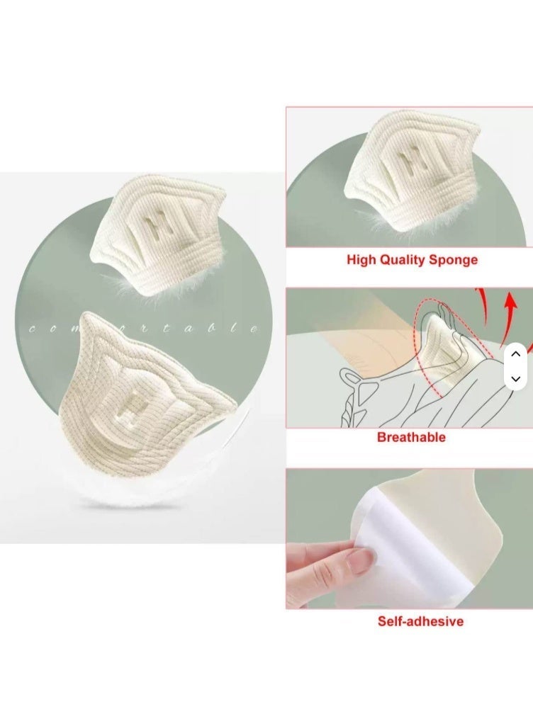 وسادات الكعب (6 أزواج) - حشوات خلفية للكعب - بطانات مانعة للانزلاق، حشوات للأحذية الفضفاضة، واقيات مضادة للانزلاق والتآكل للأحذية الطويلة والرياضية - Image 2